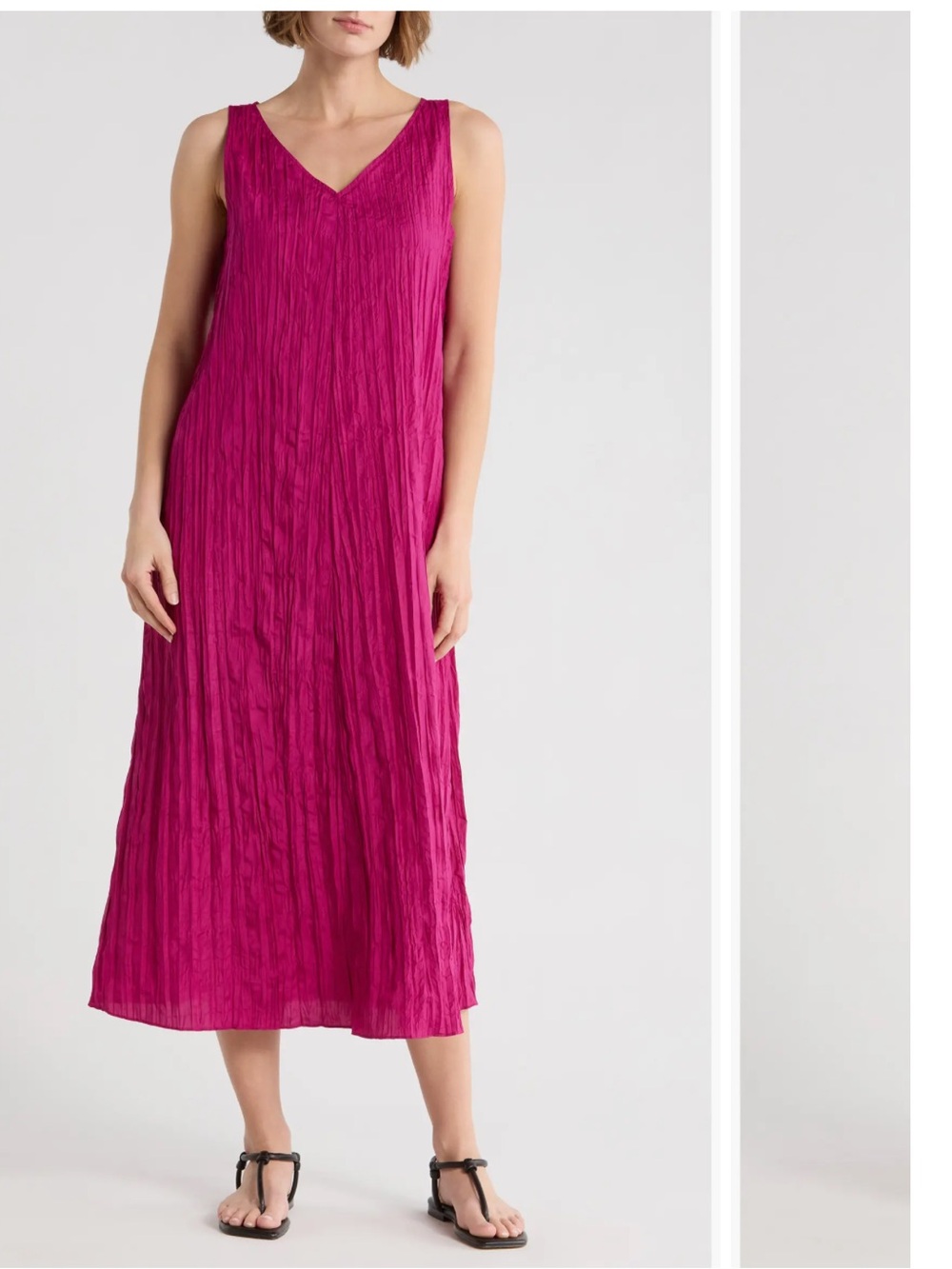 NWT Eileen Fisher Crushed Silk
V-Neck Dress